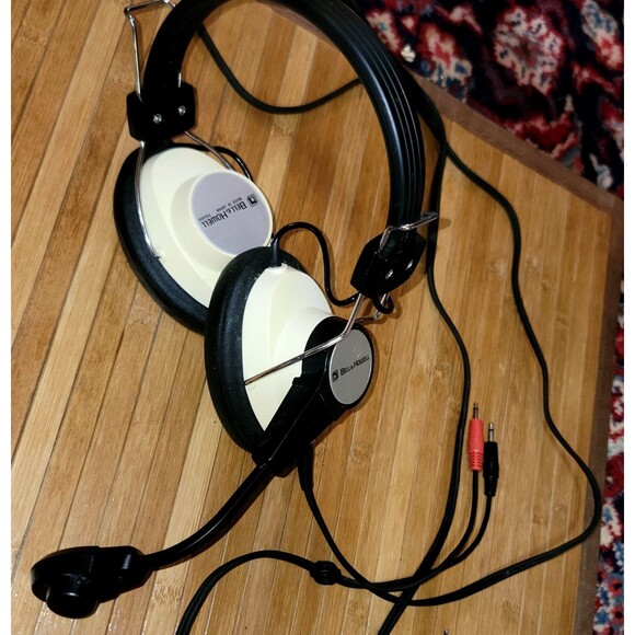 Vintage Bell & Howell Headphones w/ Mic Mono model 715305 Retro Ear-Cup Look New - Picture 4 of 16